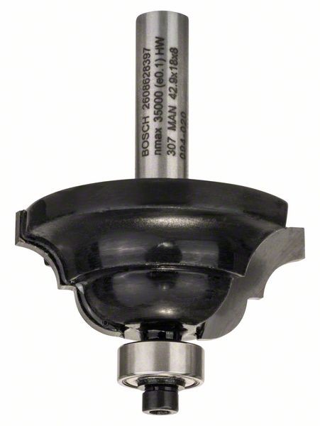 Bosch Kantenformfräser D, 8 mm, R1 6,3 mm, B 15 mm, L 18 mm, G 60 mm 2608628397