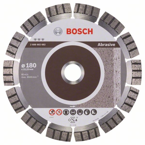 Bosch Diamanttrennscheibe Best for Abrasive, 180 x22,23 x 2,4 x 12 mm 2608602682
