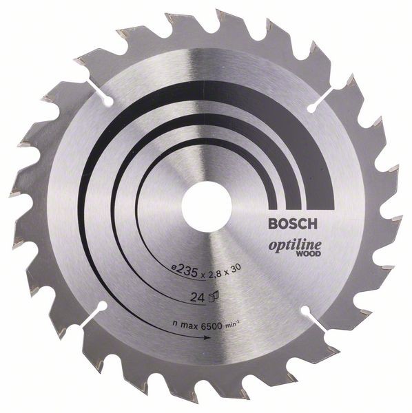 Bosch Kreissägeblatt Optiline Wood, 235 x 30/25 x 2,8 mm, 24 2608640725