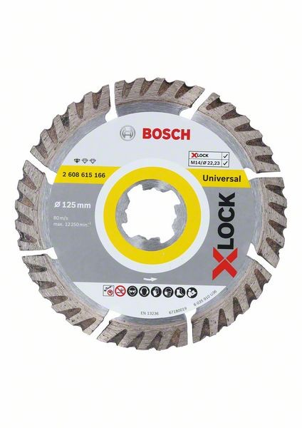 Bosch X-LOCK Trennscheibe Standard for Universal 125 x 22,23 x 2 x 10 2608615166