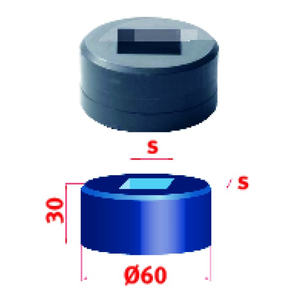 Metallkraft Vierkant-Matrize Nr.60 25,2 mm, 3889625,2