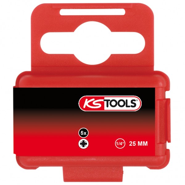 KS Tools 1/4&quot; Bit,25mm,PZ2,5er Pack, 911.2223