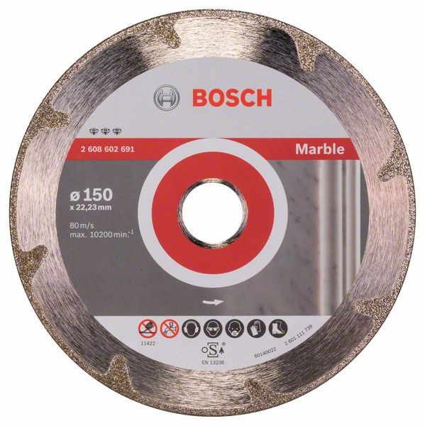Bosch Diamanttrennscheibe Best for Marble, 150 x 22,23 x 2,2 x 3 mm 2608602691