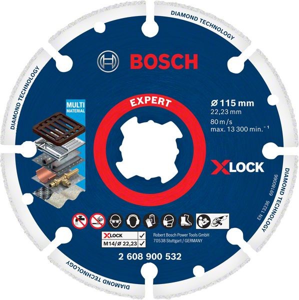 Bosch EXPERT Diamond Metal Wheel X-LOCK Trennscheibe, 115 x 22,23 mm 2608900532