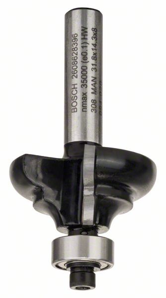 Bosch Kantenformfräser C, 8 mm, R1 4,8 mm, B 9,5 mm, L 14 mm, G 57 mm 2608628396