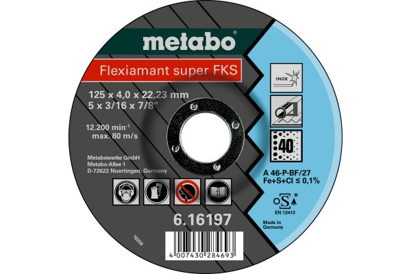 Metabo Flex.super FKS 60 125x4,0x22,23 Inox, 616198000