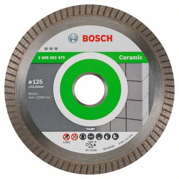 Bosch Diamanttrennscheibe Extra-Clean Turbo, 125 x 22,23 x 1,4 x 7 mm 2608602479
