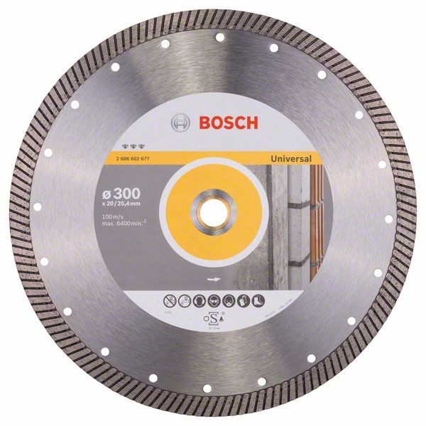 Bosch Diamanttrennscheibe, 300 x 20,00/25,40 x 3 x 15 mm 2608602677