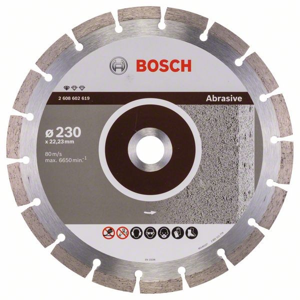 Bosch Diamanttrennscheibe for Abrasive, 230 x 22,23 x 2,3 x 10 mm 2608602619