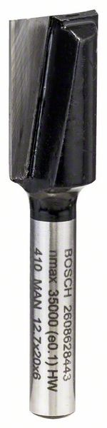 Bosch Nutfräser, 6 mm, D1 12,7 mm, L 19,6 mm, G 51 mm. Für Handfräsen 2608628443