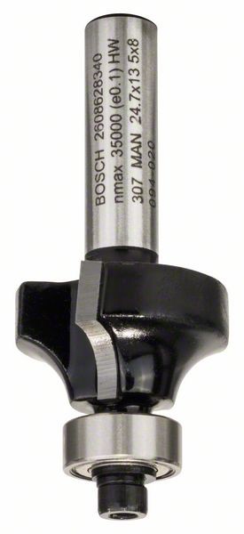 Bosch Abrundfräser, 8 mm, R1 6 mm, L 13,2 mm, G 53 mm 2608628340