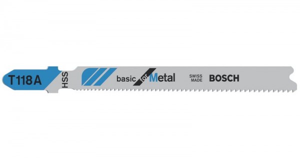 Bosch Stichsägeblatt T 118 A Basic for Metal, 5er-Pack 2608631013