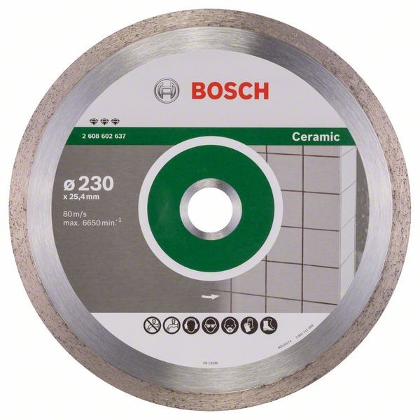 Bosch Diamanttrennscheibe Best for Ceramic, 230 x 25,40 x 2,4 x 10 mm 2608602637