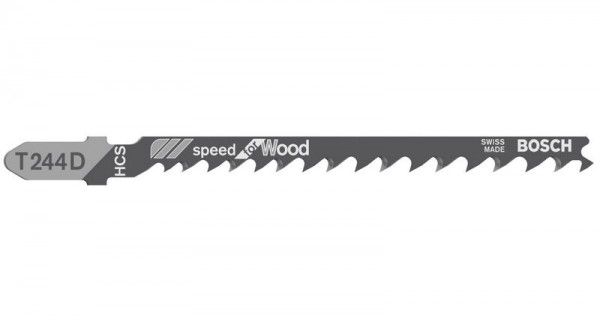Bosch Stichsägeblatt T 244 D Speed for Wood, 5er-Pack 2608630058