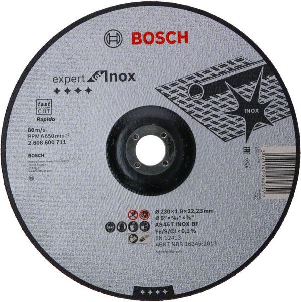 Bosch Trennscheibe gekröpft Rapido AS 46 T INOX BF, 230 mm, 1,9 mm 2608600711
