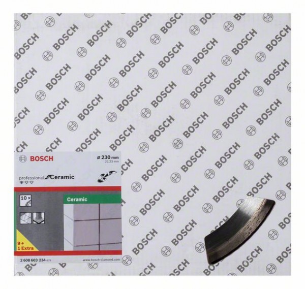 Bosch Diamanttrennscheibe, 230 x 22,23 x 1,6 x 7 mm, 10er-Pack 2608603234