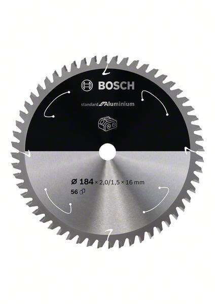 Bosch Akku-Kreissägeblatt for Aluminium, 184 x 2/1,5 x 16, 56 Zähne 2608837767