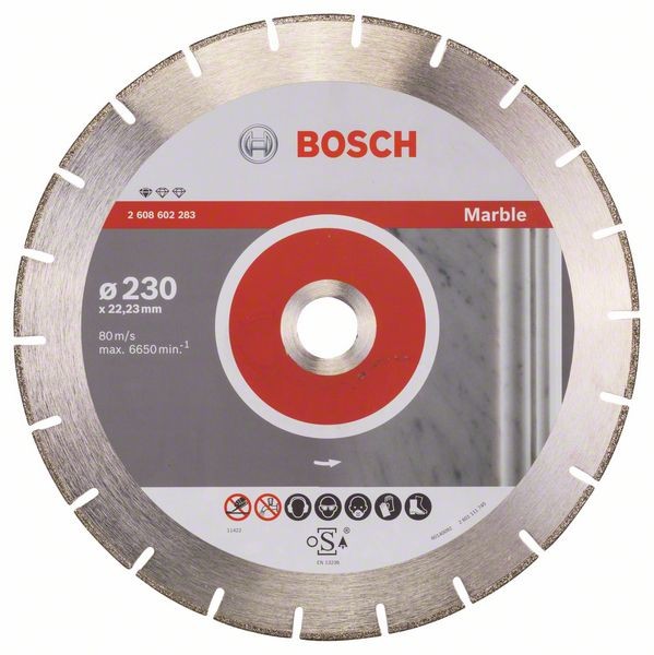 Bosch Diamanttrennscheibe Standard Marble, 230 x 22,23 x 2,8 x 3 mm 2608602283