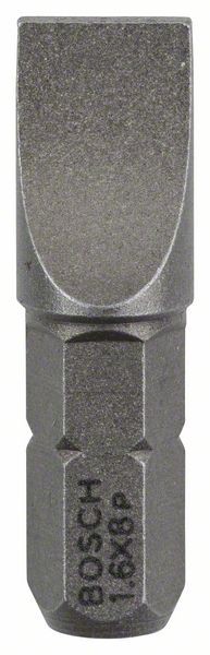 Bosch Schrauberbit Extra-Hart S 1,6 x 8,0, 25 mm, 25er-Pack 2607001472