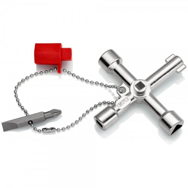 Knipex Schaltschrank-Schlüssel für gängige Schränke und Absperrsysteme 76 mm, 00 11 03