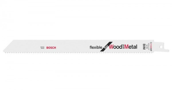 Bosch Säbelsägeblatt S 1122 HF, Flexible for Wood and Metal, 2er-Pack 2608656270