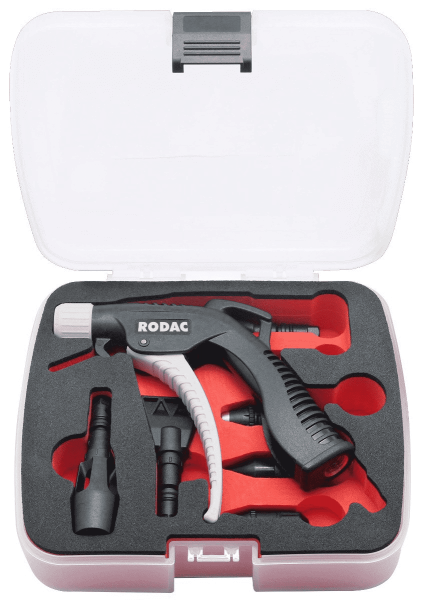 Rodac Blaspistole mit 7 Zubehörteilen im Koffer, RC057SET