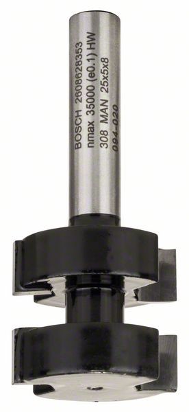 Bosch Federfräser, 8 mm, D1 25 mm, L 5 mm, G 58 mm 2608628353