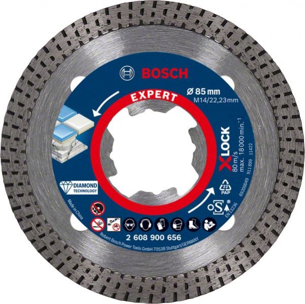 Bosch EXPERT HardCeramic Diamanttrennscheiben, 85 x22,23 x 1,6 x 7 mm 2608900656