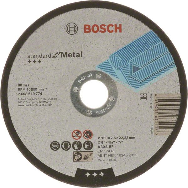 Bosch Trennscheibe Standard for Metal, Durchmesser 150 mm 2608619774