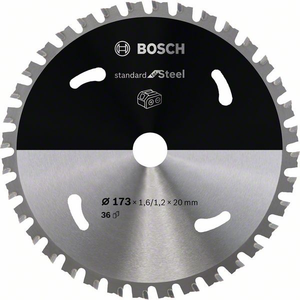 Bosch Akku-Kreissägeblatt Standard Steel, 173x 1,6/1,2 x 20, 36 Zähne 2608837750