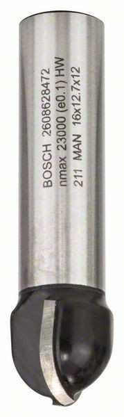 Bosch Hohlkehlfräser, 12 mm, R1 8 mm, D 16 mm, L 12,7 mm, G 54 mm 2608628472
