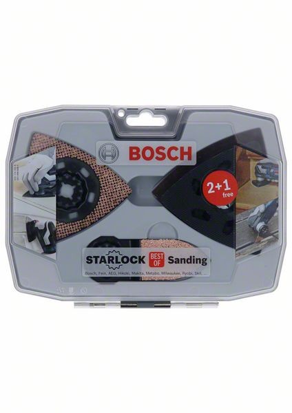 Bosch Starlock Schleifset AVZ 93 G/90 RT6/32 RT4, Schleifpapier (3x) 2608664133