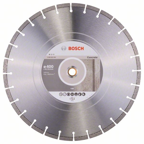Bosch Diamanttrennscheibe Standard, 400 x 20,00/25,40 x 3,2 x 10 mm 2608602545