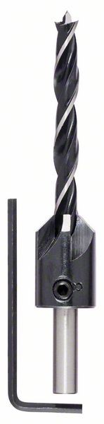 Bosch Holzspiralbohrer mit 90°-Senker, 7 mm, 16 mm 2608596394