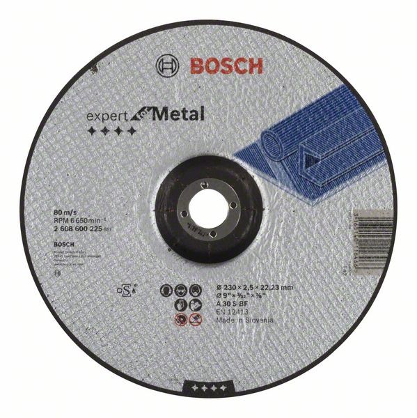 Bosch Trennscheibe gekröpft Expert for Metal A 30 S BF,230 mm, 2,5 mm 2608600225