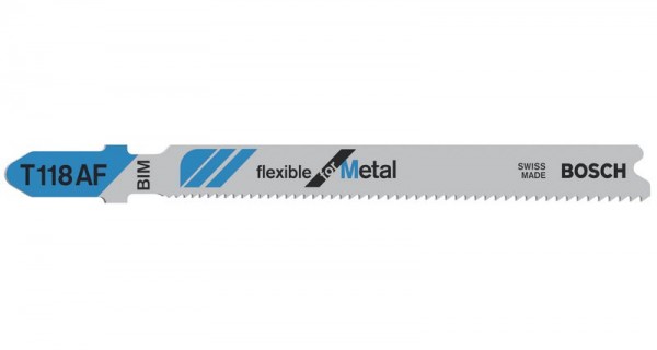 Bosch Stichsägeblatt T 118 AF Flexible for Metal, 100er-Pack 2608634774