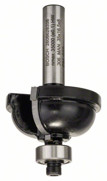 Bosch Kantenformfräser F, 8 mm, R1 9,5 mm, D35 mm, L 16,2 mm, G 59 mm 2608628358
