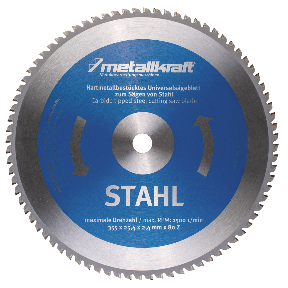 Metallkraft Kreissägeblatt 355x2,4x25,4mm Stahl 