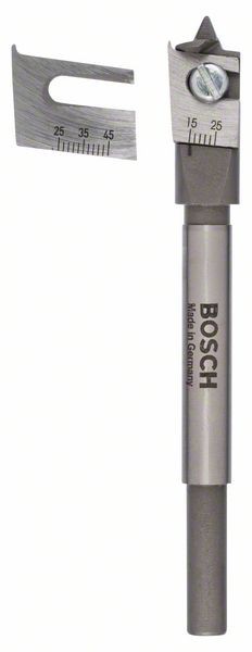Bosch Flachfräsbohrer, verstellbar, 15 - 45 mm, 25 - 45 mm, 120 mm 2608596333