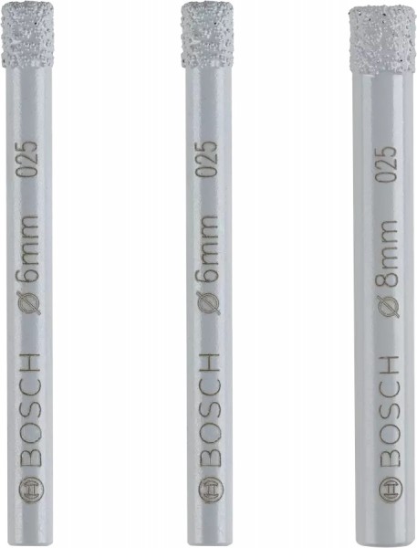 Bosch Diamantbohrer-Set Expert for Ceramic (6, 6, 8 mm), 2607011626