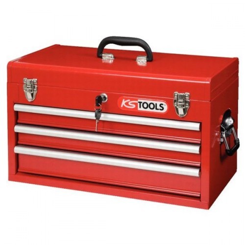 KS Tools Werkzeugtruhe m.3 Schubladen,rot, 891.0003
