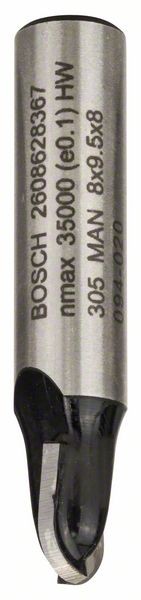 Bosch Hohlkehlfräser, 8 mm, R1 4 mm, D 8 mm, L 9,2 mm, G 40 mm 2608628367
