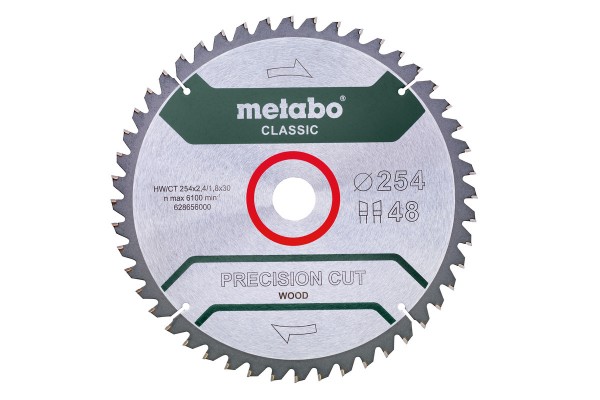 Metabo PrecisionCutClassic 254x30 48WZ 5°neg/ B, 628656000