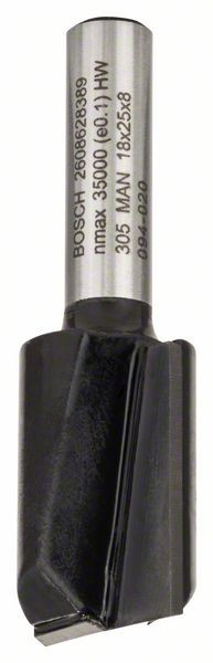 Bosch Nutfräser, 8 mm, D1 18 mm, L 24,6 mm, G 56 mm. Für Handfräsen 2608628389