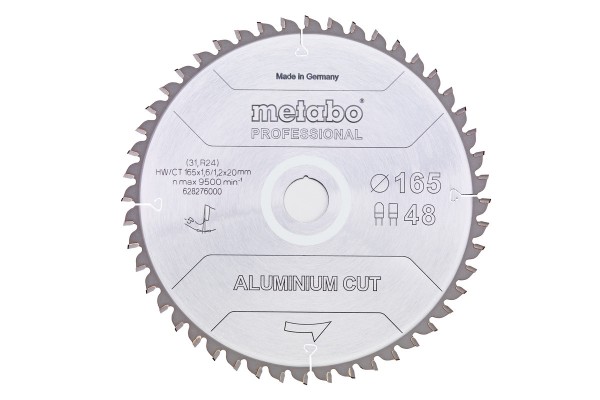 Metabo AluminiumCutProf 165x20 Z48 FZ/TR -5°, 628276000