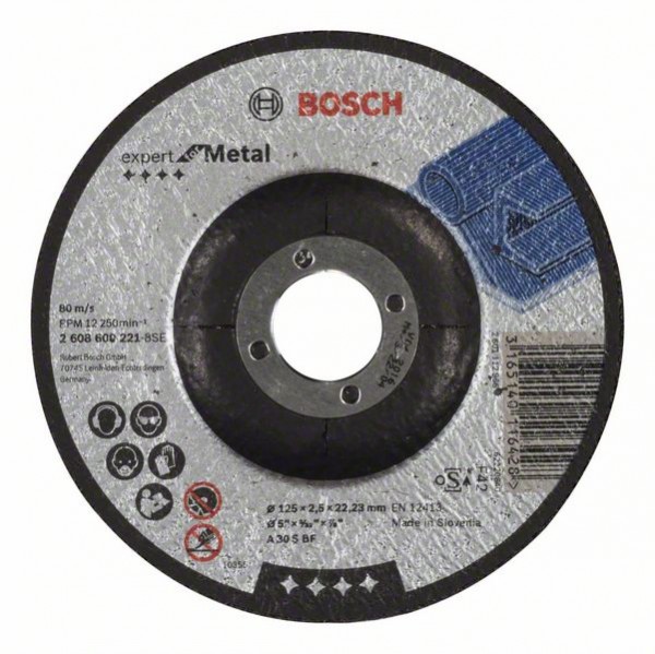 Bosch Trennscheibe gekröpft Expert for Metal A 30 S BF,125 mm, 2,5 mm 2608600221