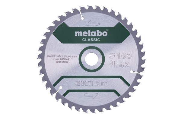 Metabo MultiCutClassic 165x20 42 FZ/TZ 5° / B, 628661000