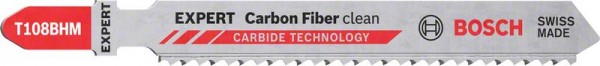 Bosch EXPERT ‘Carbon Fiber Clean’ T 108 BHM, 3 Stück. Für Stichsägen 2608900565