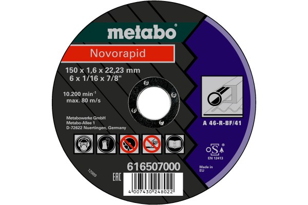 Metabo Novorapid 150x1,6x22,23 Stahl, 616507000