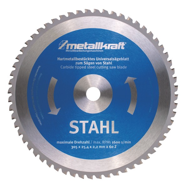 Metallkraft Sägeblatt für Stahl Ø 305 x 2,4 x 25,4 mm, 3853051